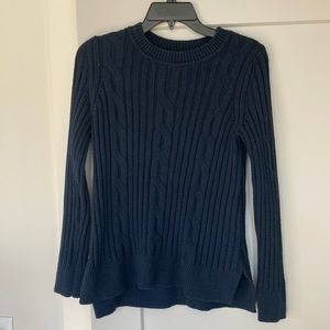 Banana republic size small - cable knit navy crew neck